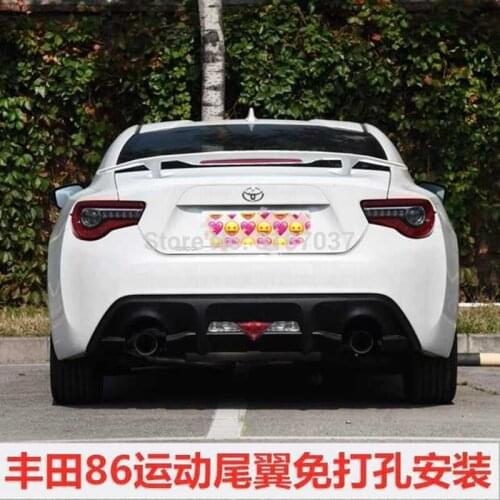 For Toyota GT86 Subaru BRZ Scion FR-S spoiler 2012+ ABS Plastic Rear Roof Spoiler Wing Trunk Lip Boot Cover Car Styling