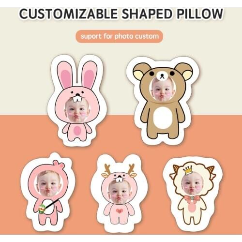 Photo Customization Plush Toys Soft Special-Shaped DIY Pillow Cushion Doll Stuffed Animal Car Decor Valentines Day Gift For Kids