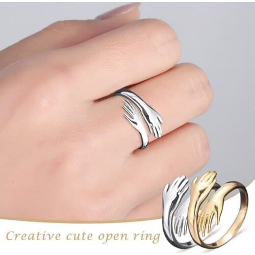 Anillos Mujer Alloy Ring Personality Retro Frog Creatives Hands Shape Adjustable Open Rings For Fine Jewelry Кольца 2021 Тренд