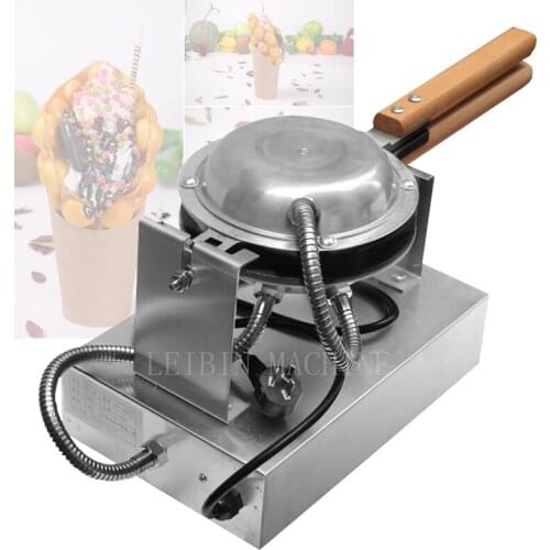 Commercial Electric Egg Bubble Waffle Maker Machine Stainless Steel Eggettes Puff Cake Oven Waffle Baking Machine