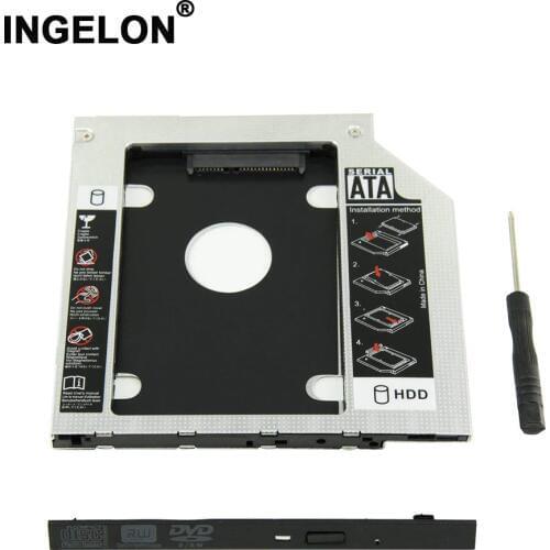 Ingelon hdd case second HDD Caddy optibay DVD SSD Universal Laptop CD/DVD-ROM Optical Bay for Apple Unibody Macbook Pro 13 15 17
