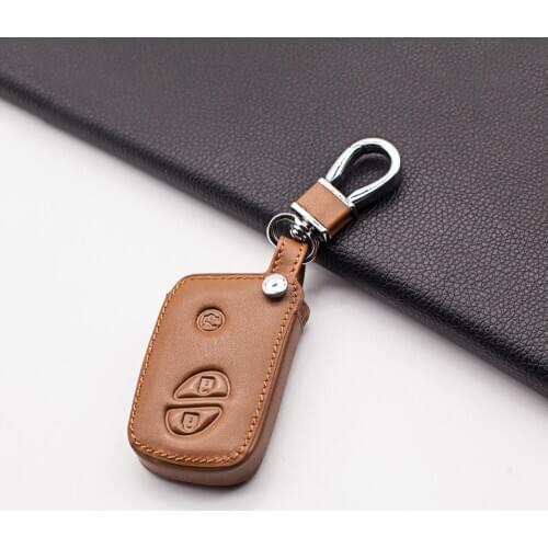 For Lexus CT200H GX400 GX460 IS250 IS300C RX270 ES240 ES350 LS460 GS300 450h Leather Car Key Case Cover 3 Buttons Remote Keyless