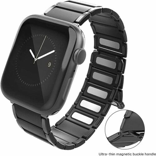 Stainless Steel Watchbands For Apple Watch 6 Band SE Strap 44mm 40mm with Magnetic Bracelet For iWatch 5 4 Applewatch 42mm 38mm