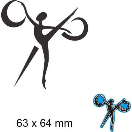 Metal Cutting Dies Ballerina New Scrapbook Paper Decoration Template Embossing DIY Paper Card Craft 63*64mm