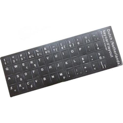 Netherlands Dutch Language Keyboard Sticker Layout Button Letters Alphabet for Universal Computer Keyboard Protective Film