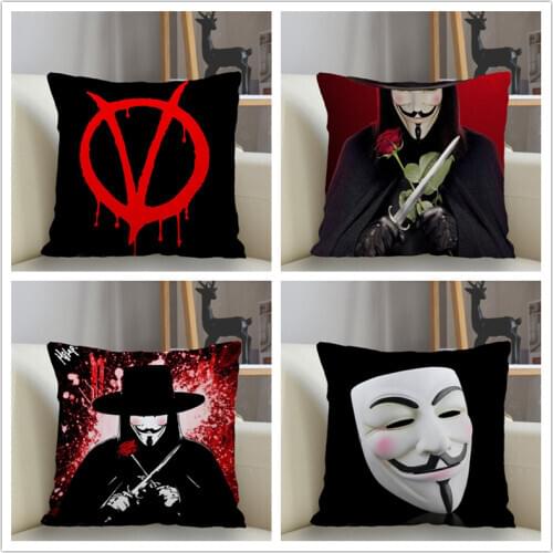 Musife Custom V for Vendetta Pillowcase Sofa Decorative Cushion Cover Pillowcase Home Decor Drop Shipping Wholesale