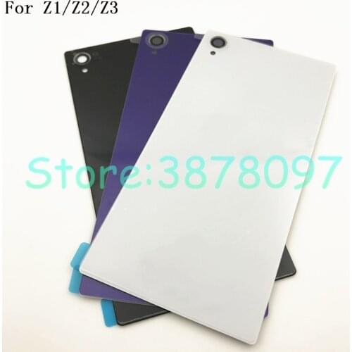 New Rear Door Battery Back Housing Glass Replacement Cover Case For Sony Xperia Z1 Z2 Z3 With Logo