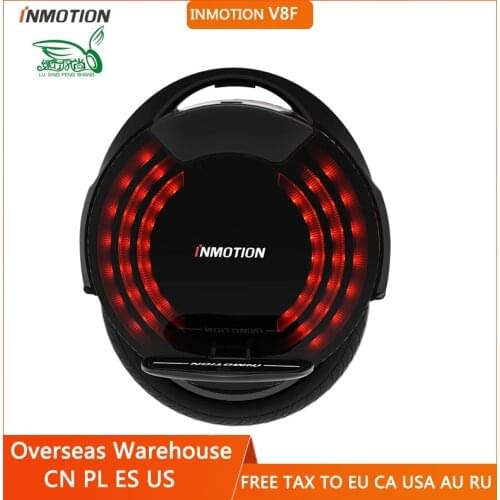 2021 Newest INMOTION V8F Electric Unicycle International Edition, Built-in Rod, 1000W Motor,35KM/H,518WH Monowheel One Wheel
