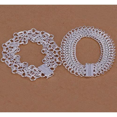 S209 Fine Silver Plated Wholesale Jewelry Sets,Hot Sale Factory Price 925 Charms Free Shipping Fashion Centipede Bracelet S209