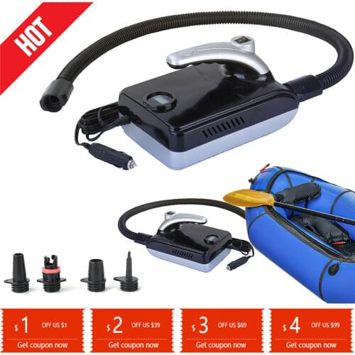 Portable SUP Car Electric Air Pump 20PSI Intelligent Inflatable Pump 12V Air Compressor For Rubber Boat Kayak Inflatable Boat
