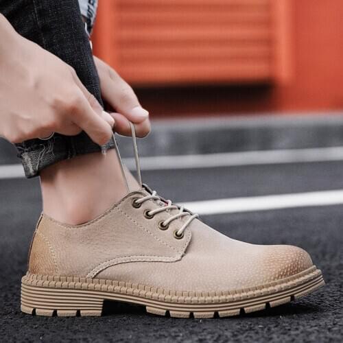 Sapatos de mens outdoor cowboy soulier youth casual leather for Moccasins loafers boots para masculino zapatos sapatenis autumn