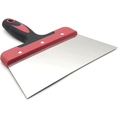 Stainless Steel Chocolate Spatula Plastic Handle Coating Spatula Baking Spatula Pastry Chopper Baking Pasta Pastry Dough Scraper