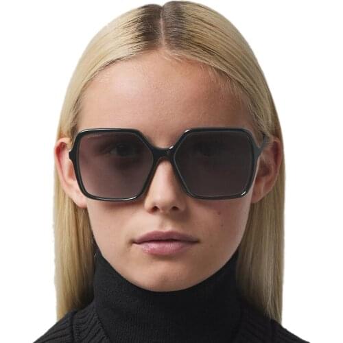 Kardashian Sunglasses Woman Vintage Retro Flat Top Thin Shadow Sun Glasses Square Luxury Brand Designer Large Black Shades