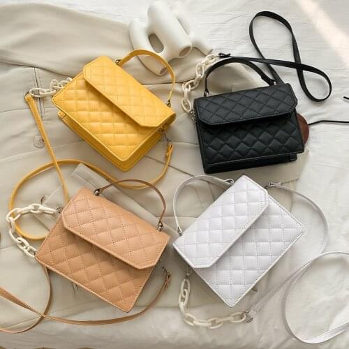 Youth Ladies Simple Versatile Bag Lattice Pattern Women Messenger Bag Female Shoulder Bags Solid Handbag Satchel Dropshipping