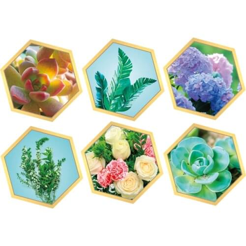 Creative Tropical Tree Leaves Flowers Wall Stickers DIY Plant Wall Decals for Living Room Home Decor Murals Kitchen Decoration