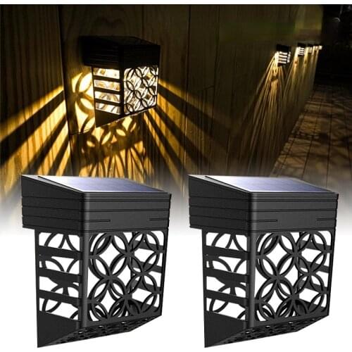 Smart light Control LED Outdoor Solar Light Garden Decoration Wall Lamp Waterproof Fence Light Landscape lamp Courtyard Lights