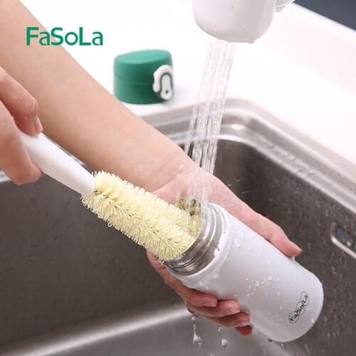 Japan FaSoLa cup washing brush long handle bottle brush glass teapot kitchen cleaning brush baby bottle brush