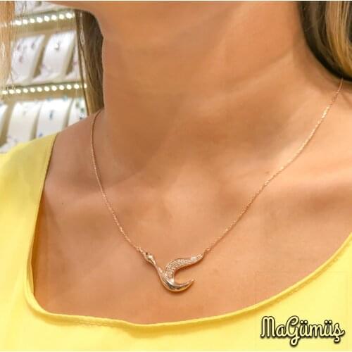 CRANE Bird Silver Necklace New Wonderful Design