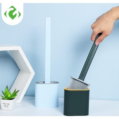 1pcs Wall Hanging Creative Flexible Glue Long Handle Toilet Cleaning Brush Set Toilet Household Toilet Brush GUANYAO