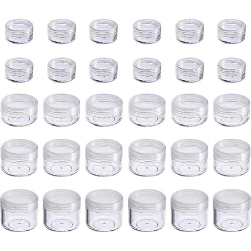 150pcs Empty 2g 3g 5g 10g 15g 20g Plastic Jar Sample Bottle Eyeshadow Cream Makeup Cosmetic Pots Lip Balm Container Storage Box