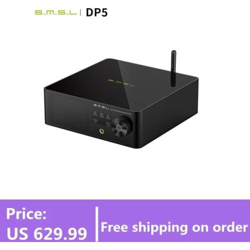 2020 New SMSL DP5 High Network Fidelity Music Player ES9038PRO MQA 32 bit/ 384 kHz DSD256 Bluetooth 4.0 Supports Audio Format