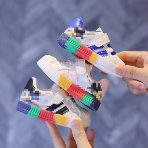 2021 NEW Children Shoes Girls Boys Sneakers Shoes Antislip Soft Bottom Comfortable Kids Sneaker Toddler Casual Flat Sports Shoes