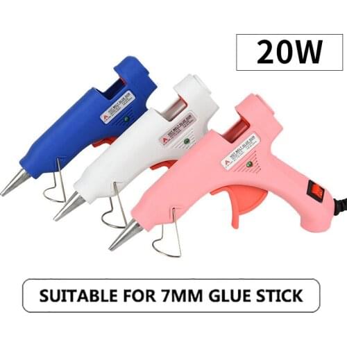 20WHot Melt Glue Gun With 7mm Glue Sticks Industrial Mini Guns Thermo Electric Heat Temperature Repair Tool DIY