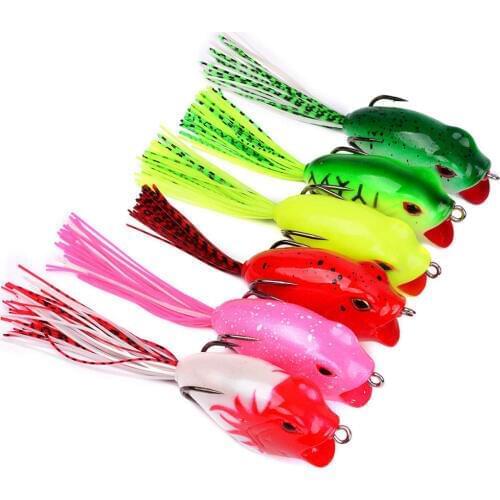 6PCS fishing Fish Frog Mouse Minnow Crankbaits hook VIB lure baits 6cm/16g