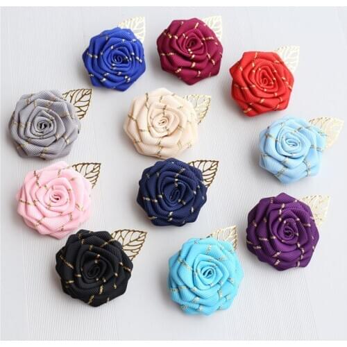7Piece/Lot Artificial Flower Brooch Bouquet Boutonniere Groomsman Best Man Satin Rose Corsage Wedding Ceremony Flowers XH039B