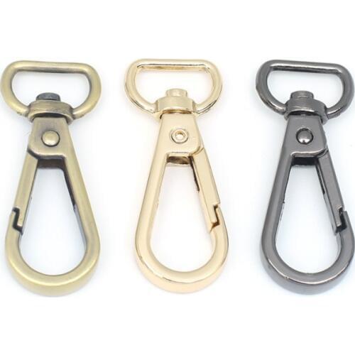 Bronze Light Gold Bright black Lobster Clasps Swivel Bag Hook Hardware Backpack Keychain