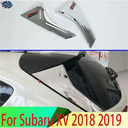 For 2018 2019 Subaru XV Car Accessories ABS Chrome Side Door Rear View Window Spoiler Cover Trim Insert Garnish Bezel