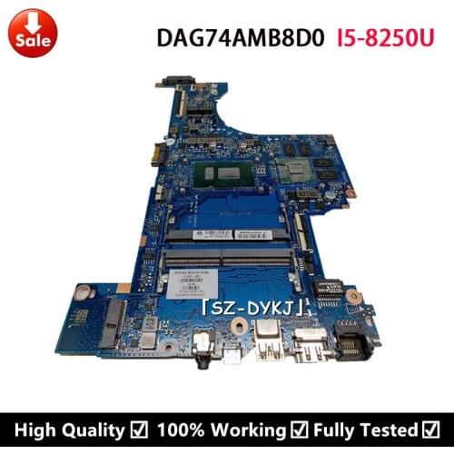 For HP 15-CC Laptop Motherboard L12283-601 L11517-601 L11517-001 With I5-8250U DAG74AMB8D0 G74A Mainboard