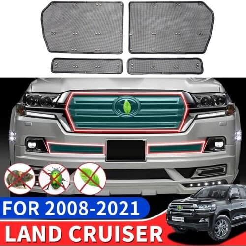 For Toyota 2008-2021 Land Cruiser 200 Anti-Mosquito Sand Grid Water Tank Middle Net Front Face Modification Accessories