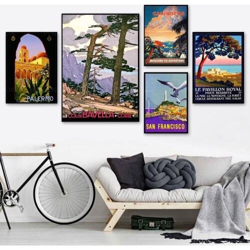 Home Decoration Cartoon Hd Prints Landscape Painting Pictures Wall Art Modular Canvas Forest Poster Building Bedside Background