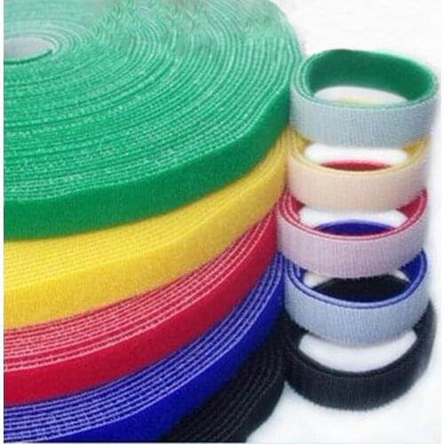 Double Sided Hook and Loop Tape Fastener Cable Ties Strap 2.5cm(W)*25m(L)