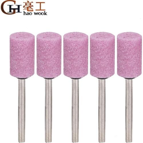 Haowook 5pcs/set 3*10mm Abrasive Mounted Stone For Dremel Rotary Tools Grinding Stone Wheel Head Dremel Tools Accessories