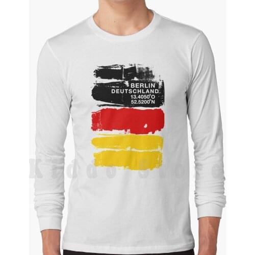 Germany Berlin Deutschland German Coordinates Art Hoodies Long Sleeve Berlin Germany Deutschland Ar T Coordinates