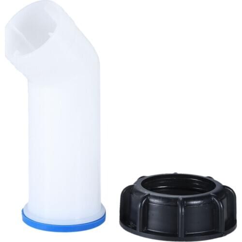 IBC water Tank Valve Accessories Extensive Spout Hose Drain+Threaded Nut Ring+Rubber Washer 60mm Barrel Drainage Tube Plastic