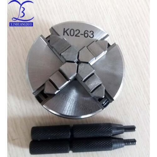 K02-63 K02 63mm 4 Jaw Mini Lathe Chuck Manual Self-Centering Lathe Chuck M14 for CNC Buddha Beads Machine