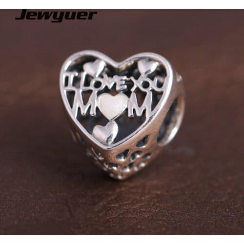 Mothers day collection Love for Mother charms 925 Sterling Silver jewelry fit beads Bracelets DIY gift to mom Memnon BE457