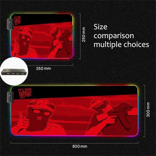 Mairuige CSGO Gaming Accessories RGB LED Illuminated Desktop Large Mouse Pad Xxl Four USB Ports To Connect Mouse Keyboard U Disk