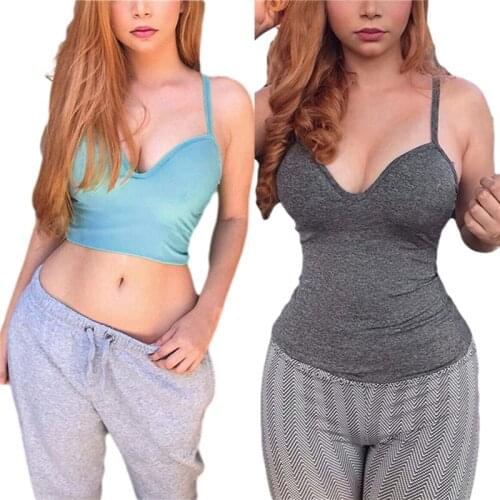 2021 Fashion Trend Women Sexy Sling Tank Tops Spaghetti Straps V Neck Solid Color Camisole Fitting Simple Casual Vest Sun-tops