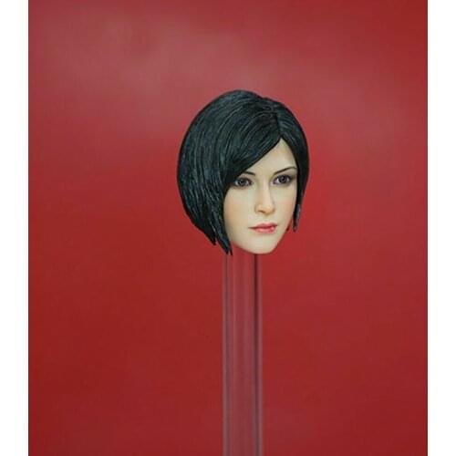 MTTOYS 1/6 Ada Wong Head Carving PVC Female Head Sculpt Fit 12'' Action Figure Body