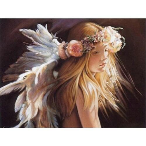 Angel Girl DIY Embroidery 11CT Cross Stitch Kits Needlework Craft Set Printed Canvas Cotton Thread Home Decoration Hot Design