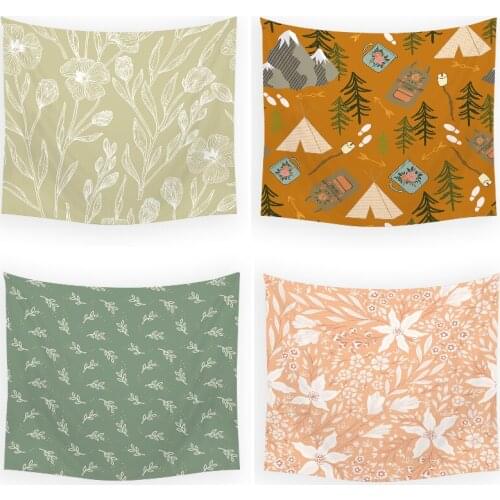 Cartoon geometric print wall hanging tapestry room decor aesthetic tapestry wall elephant decor japanese home decor wall decor