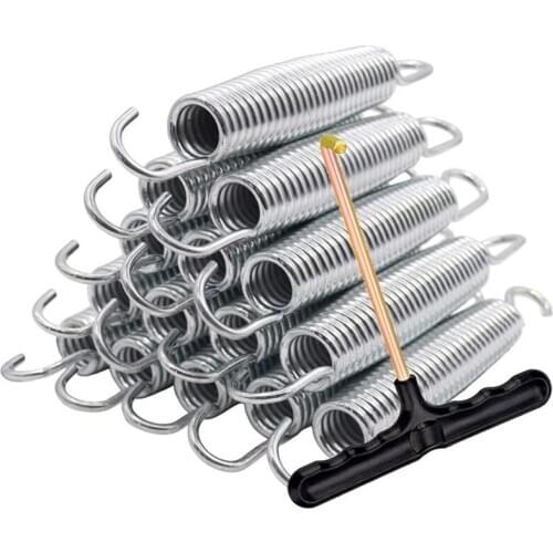 NEW-16Pcs 5.5inch Trampoline Springs Galvanized Steel Replacement Spring with Trampoline Springs T Hook