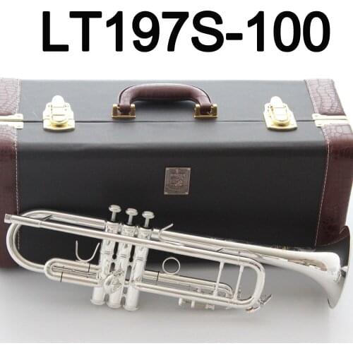 New DeXi Bb Trumpet LT197S-100 Silver Plated Music Instruments Profesional Trumpets Student Included Case Mouthpiece Accessories