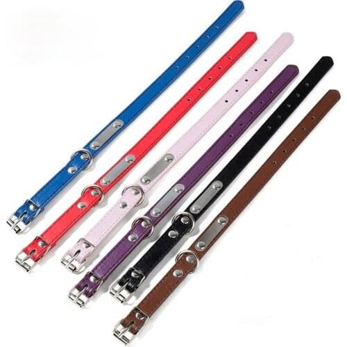 New Stainless Steel Laser Engraving Iron Sheet Pu Pet Collar Anti-lost Custom Dog Tag Dog Collar dog collar accessories