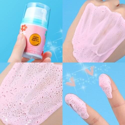 Clean Bubble Mud Film Pore Remove Blackhead Acne Peach Lactobacillus Foam Face Mask Skin Care Mud Mask