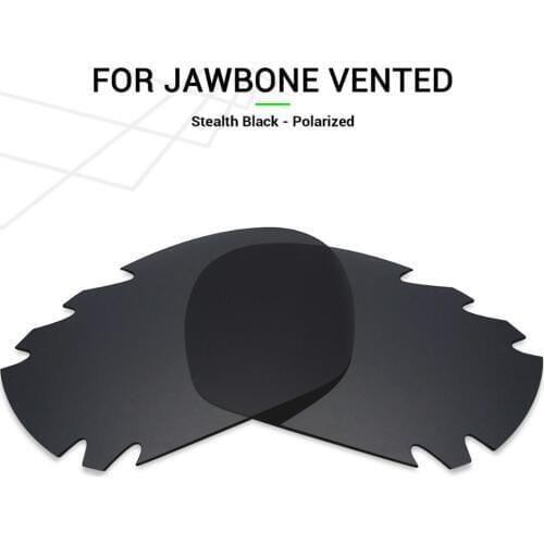 Mryok POLARIZED Replacement Lenses for Oakley Jawbone Vented Sunglasses Stealth Black
